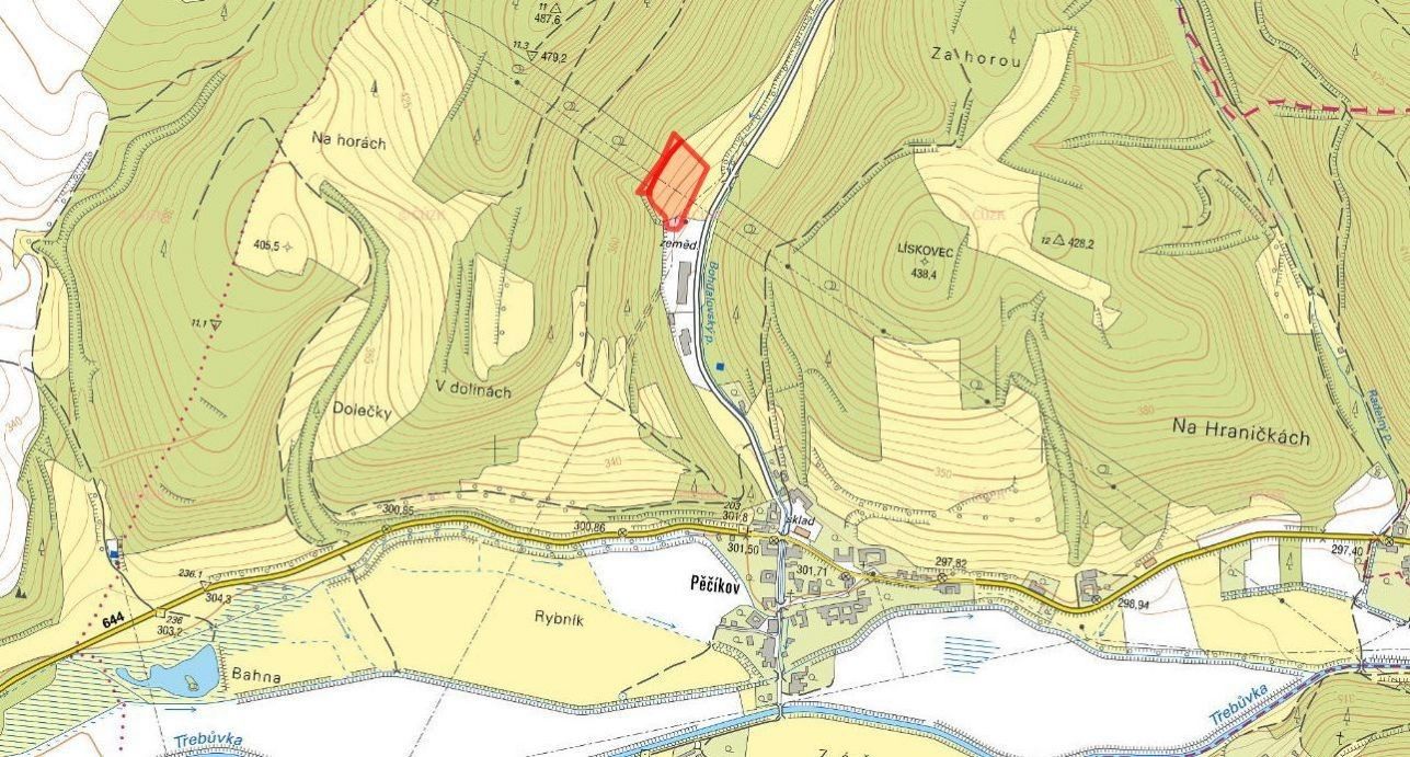 Louky, Pěčíkov, Městečko Trnávka, 5 433 m²