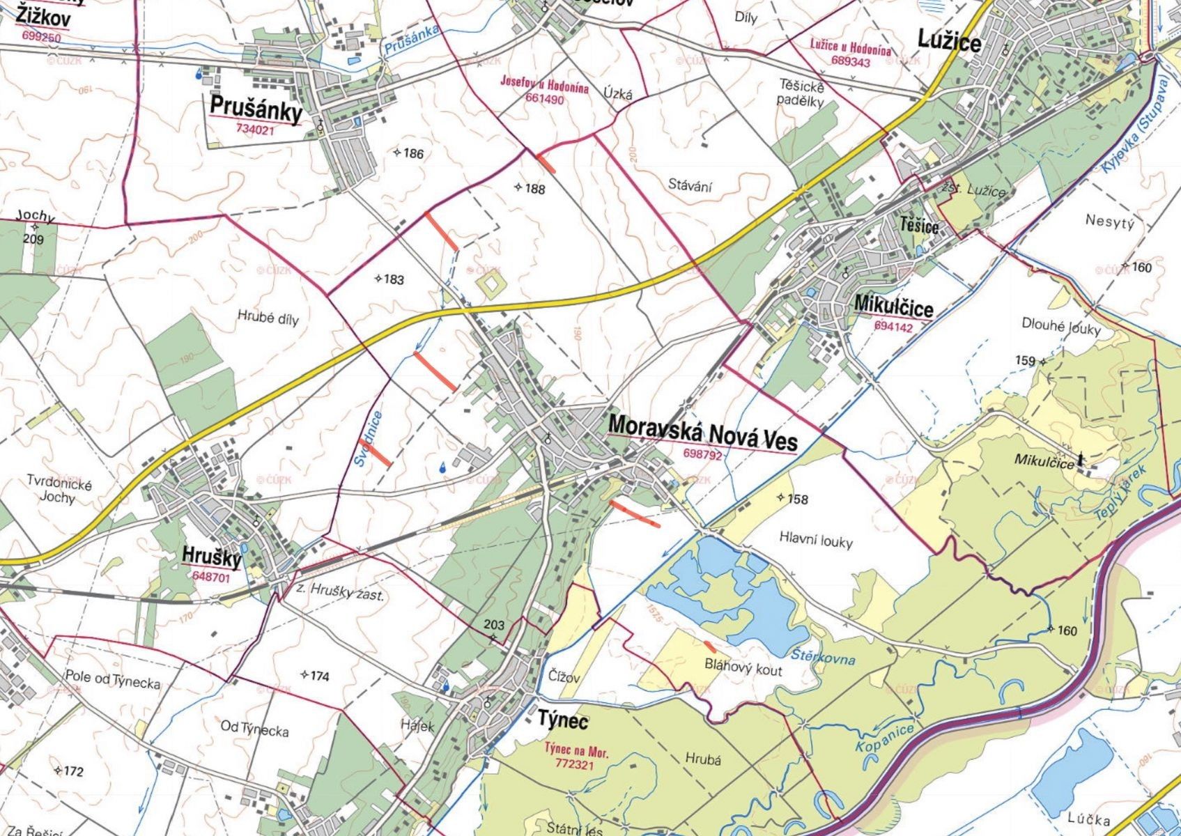Zemědělské pozemky, Moravská Nová Ves, 23 507 m²