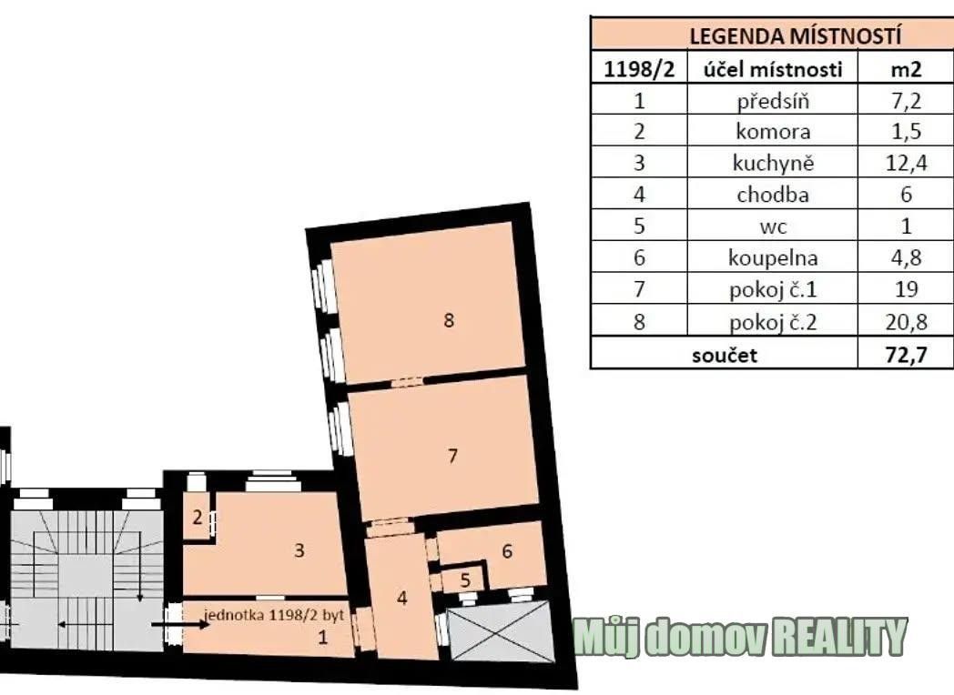 2+kk, Soukenická, Praha, 73 m²