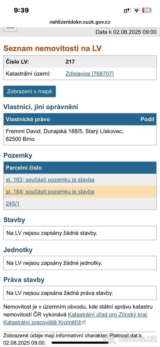Prodej pozemek - Brno, 642 00