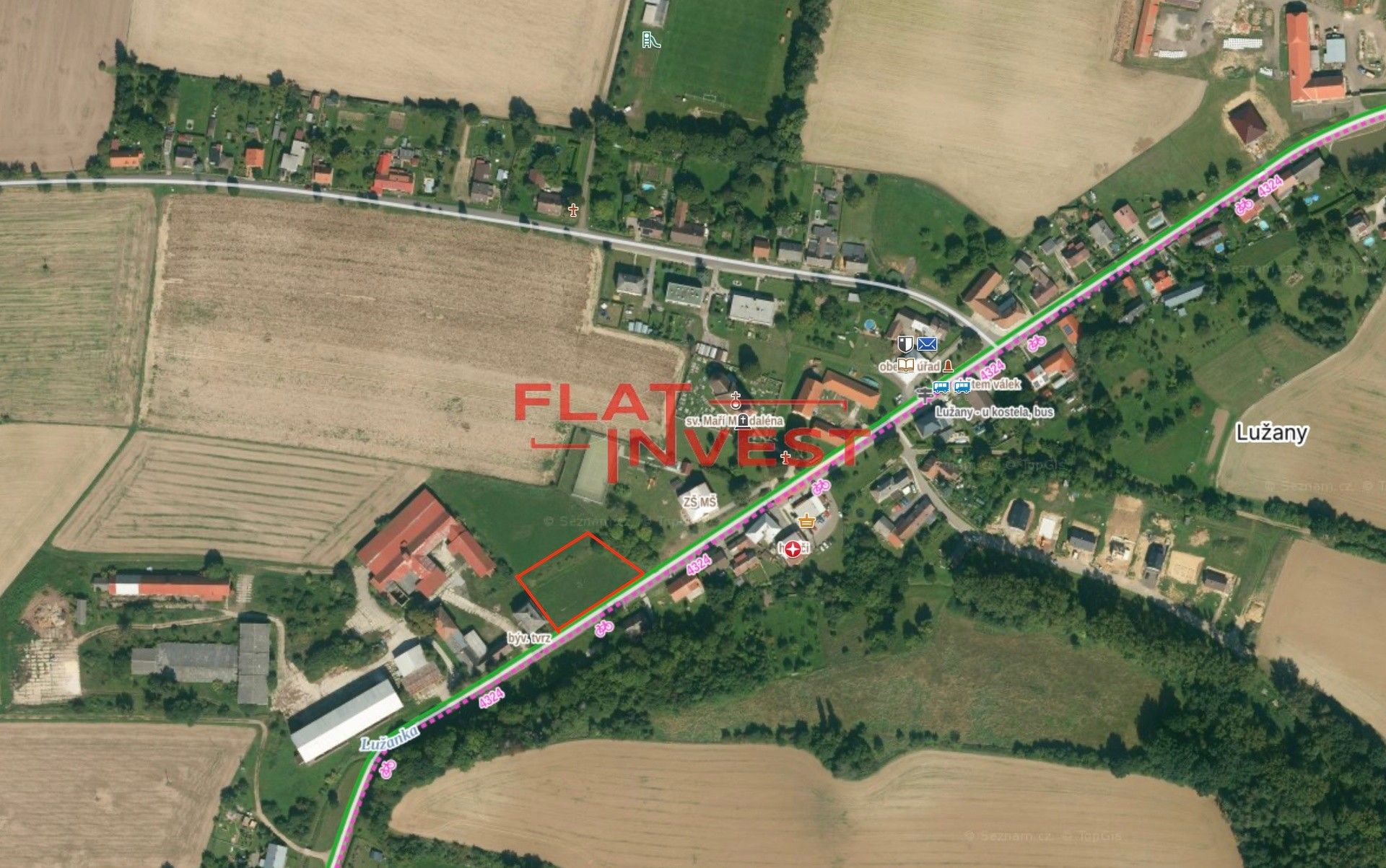 Prodej pozemek pro bydlení - Lužany, 1 150 m²