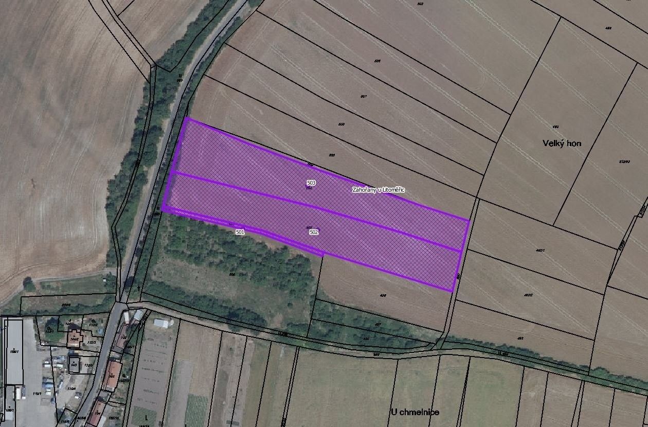 Zemědělské pozemky, Zahořany, Křešice, 3 771 m²