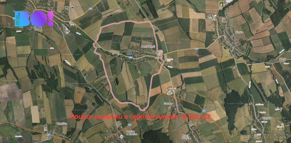 Zemědělské pozemky, Dolní Němčí, 687 62, 16 693 m²