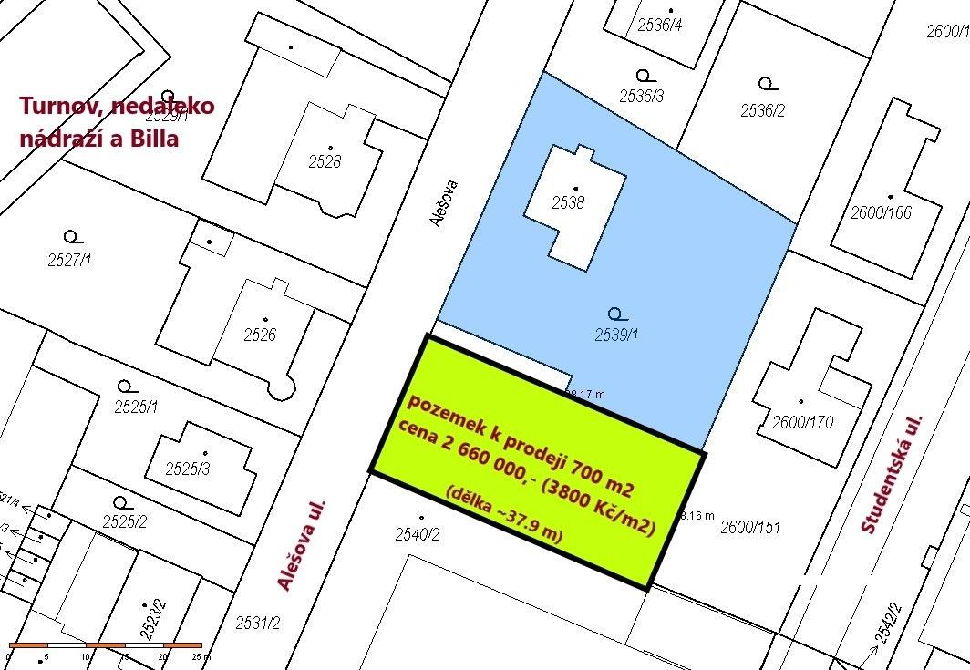 Pozemky pro bydlení, Turnov, 511 01, 700 m²