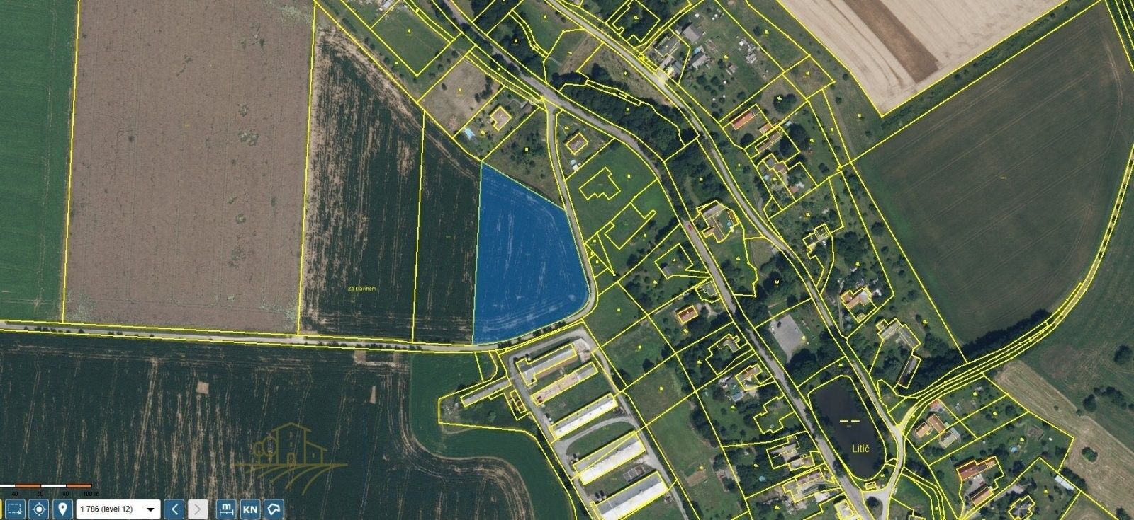 Zemědělské pozemky, Litíč, 9 124 m²