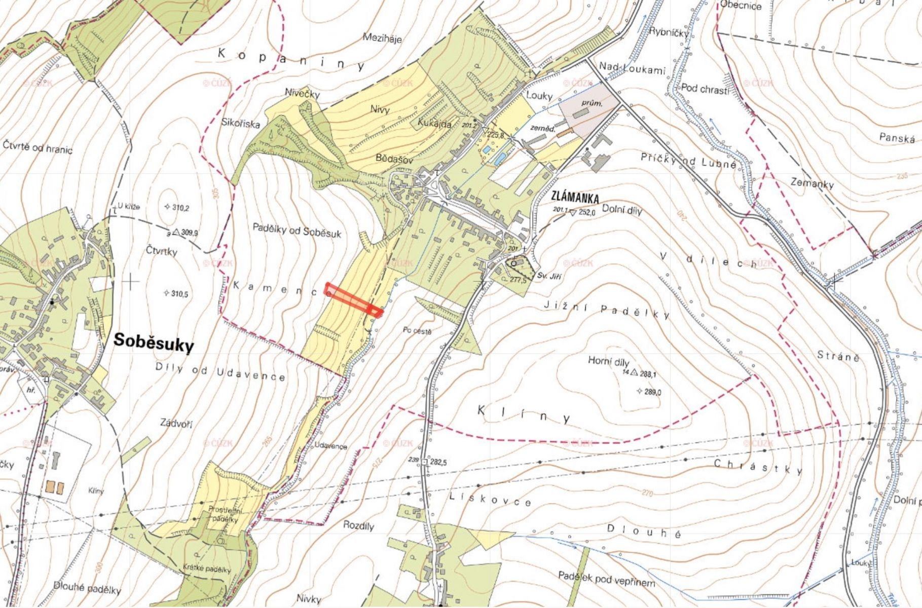Zemědělské pozemky, Zlámanka, Kroměříž, 3 933 m²