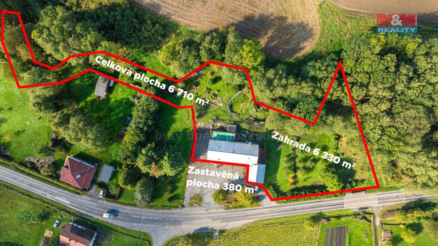 Prodej rodinný dům - Heřmanice, Žandov, 6 710 m²