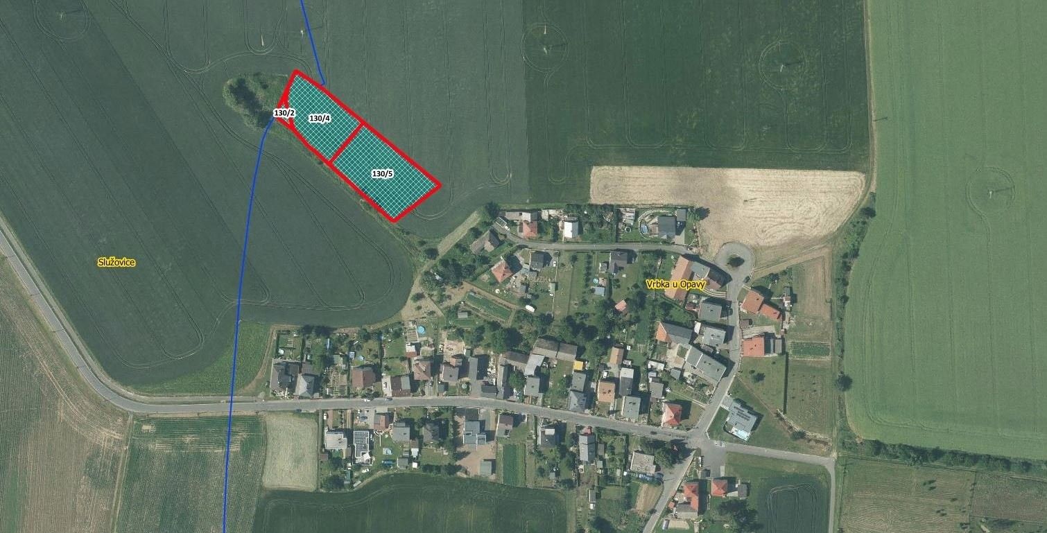 Zahrady, Vrbka, Služovice, 4 551 m²