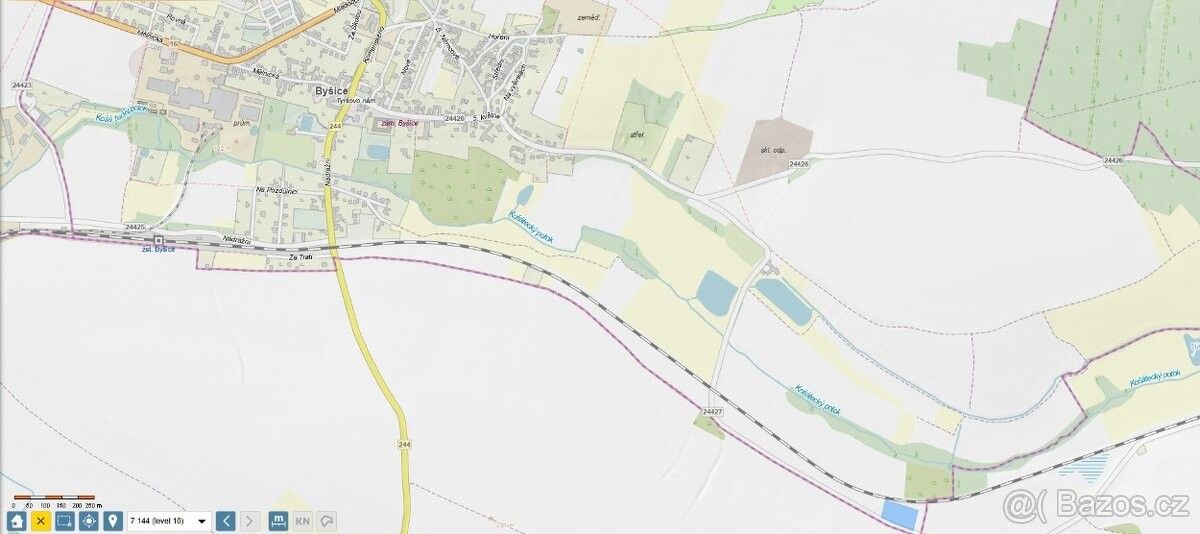 Prodej pozemek - Byšice, 277 32, 6 569 m²