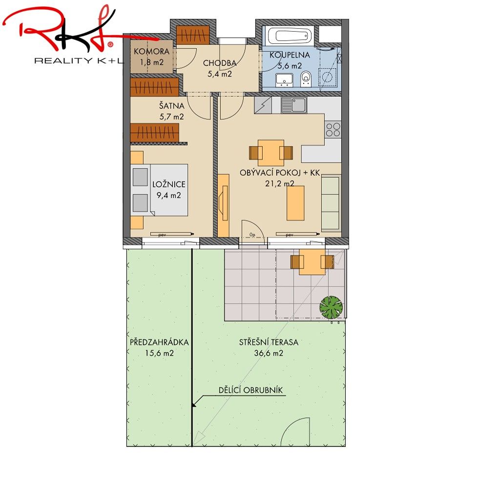 Prodej byt 2+kk - náměstí Olgy Scheinpflugové, Praha, 103 m²