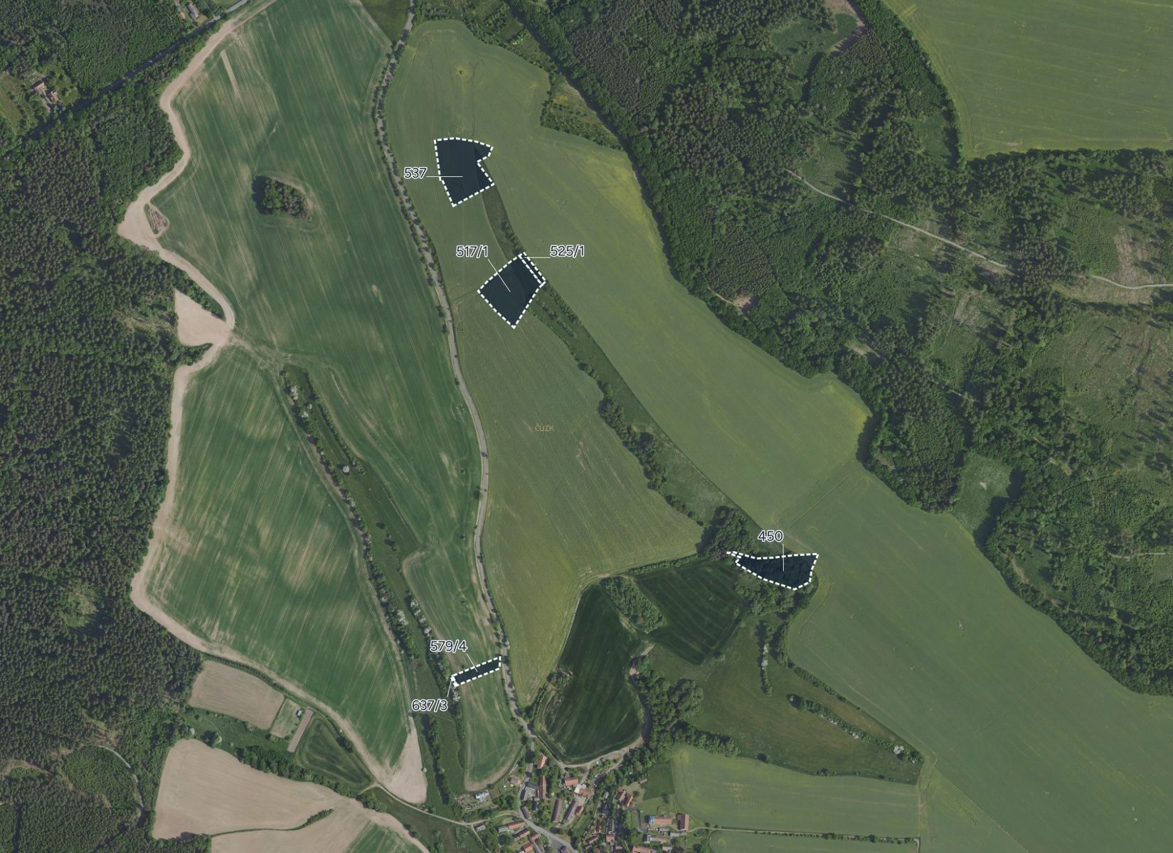 Zemědělské pozemky, Oplany, 21 411 m²