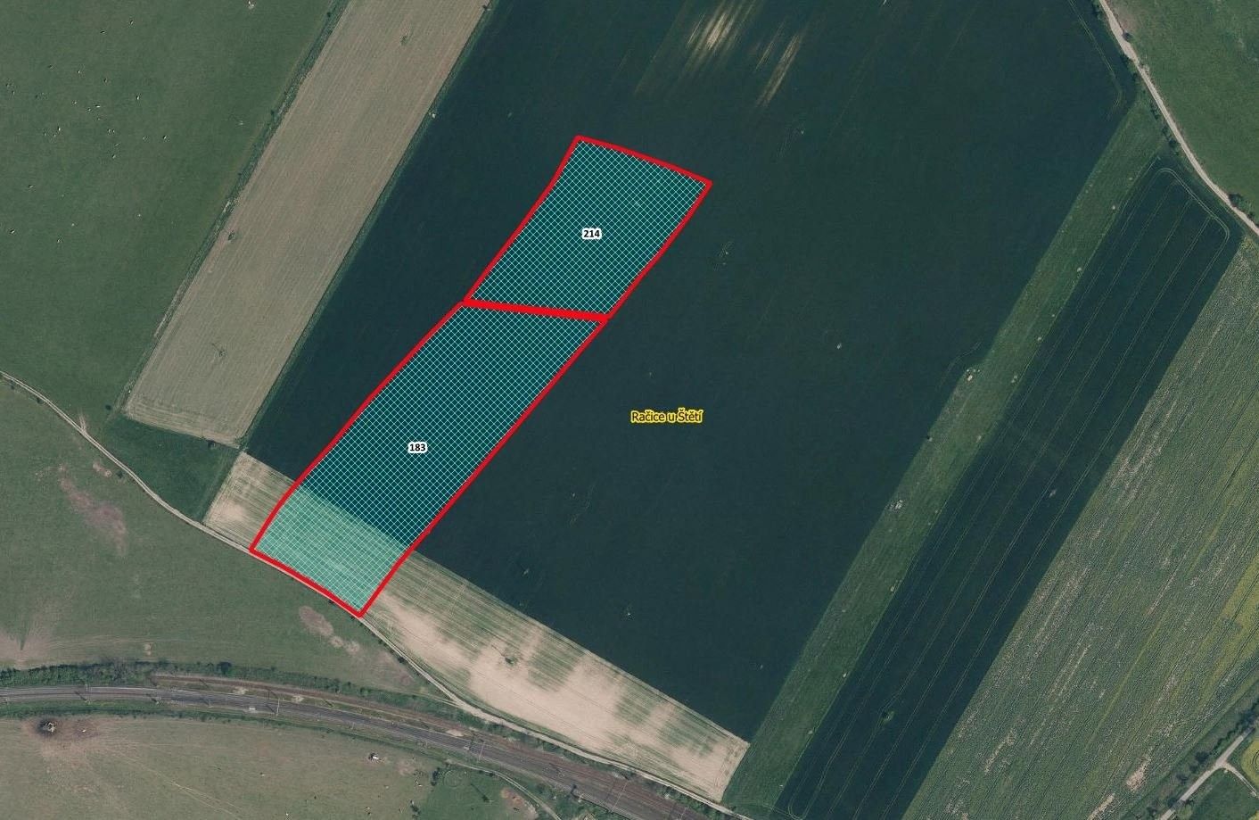 Zemědělské pozemky, Račice, 37 045 m²