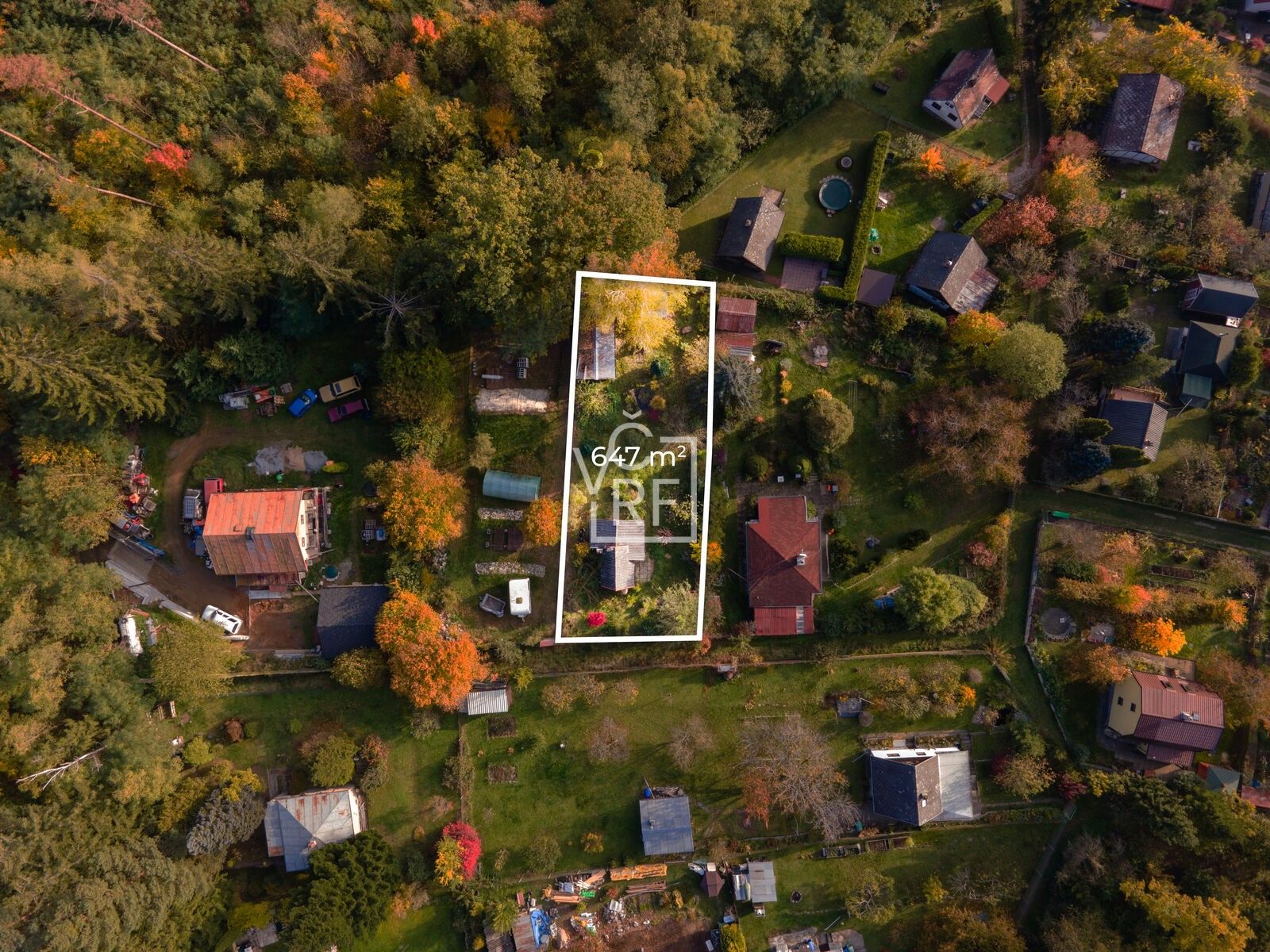 Zahrady, Krhanice, 647 m²